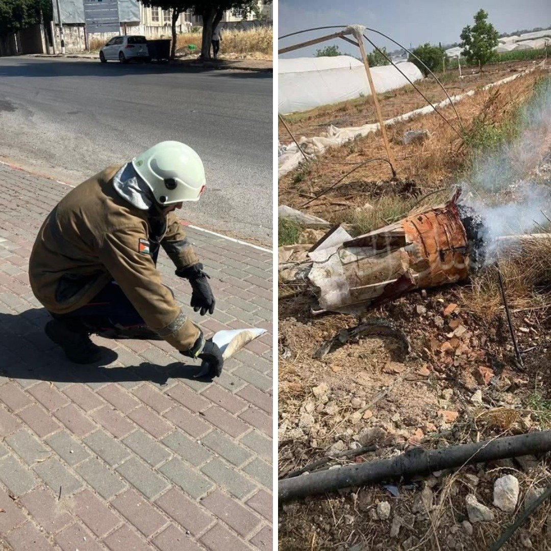 العزة: طواقم الدفاع المدني تتعامل مع 13 حالة تساقط شظايا صواريخ في الساعات الـ24 الماضية